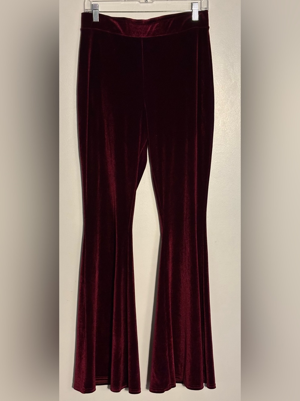 Scorpio Rising Handmade in England Burgundy Velvet Flared Pants